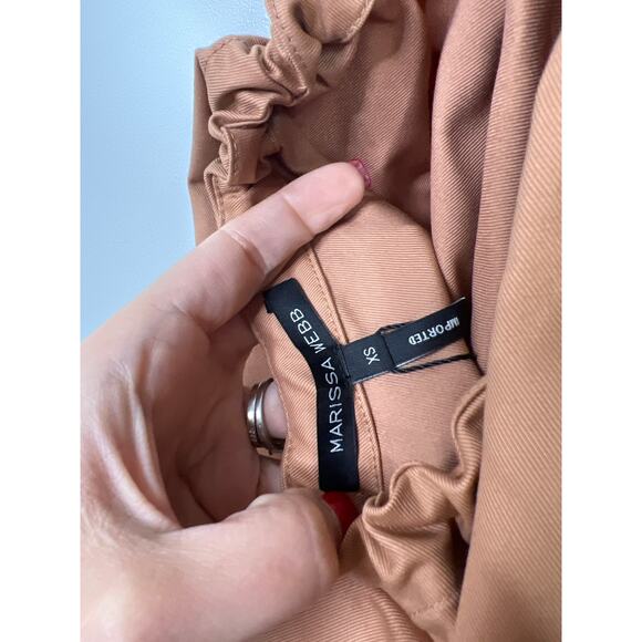 NWT Marissa Webb Spaghetti Strap Jayce Linen Laced Empire Top Amber Size: XS - Picture 4 of 8